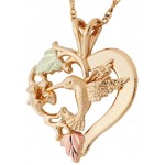 Hummingbird and Heart Pendant - by Landstrom's